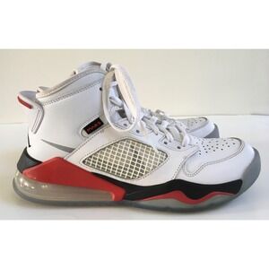 Air Jordan Boys Mars 270 GS Basketball Shoes BQ6508-100 White Fire Red 7Y